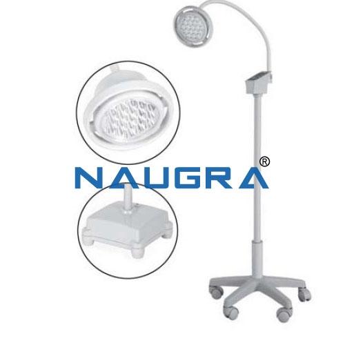 LED Examination Light with Stand Floor Model & Microcomputer Controlled 8 Step Brightness Adjustment With Battery Backup