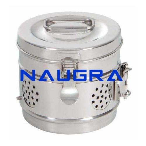 Hospital Dressing Drums - Stainless Steel