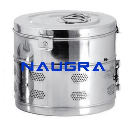 Hospital Dressing Drums - Stainless Steel