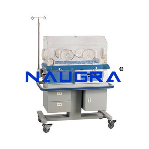 Infant Incubator Double Wall (Double Canopy) with drawers with Microprocessor based temperature controller with Skin / Manual mode