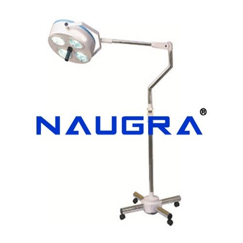 Mobile Shadowless Operation Lamp Single Dome Stand Model With Castors (3 Bulbs)