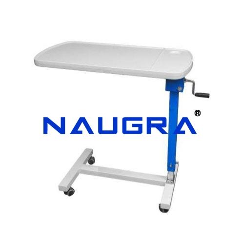 Overbed Table (Adjustable With Geared Handle)