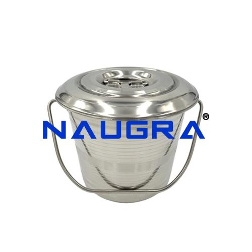 Pail (Bucket) with Cover, Stainless Steel