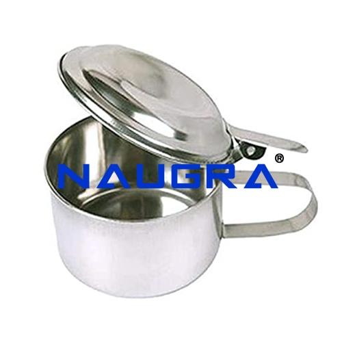 Sputum Mug with Cover - Stainless Steel
