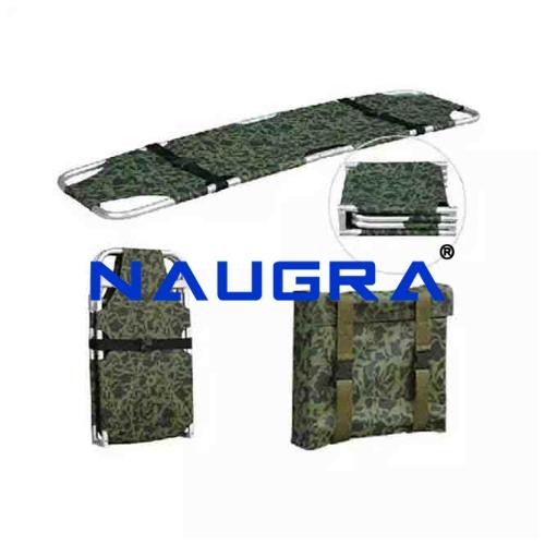 Stretcher Army Double Fold With Telescopic Lifting Handles