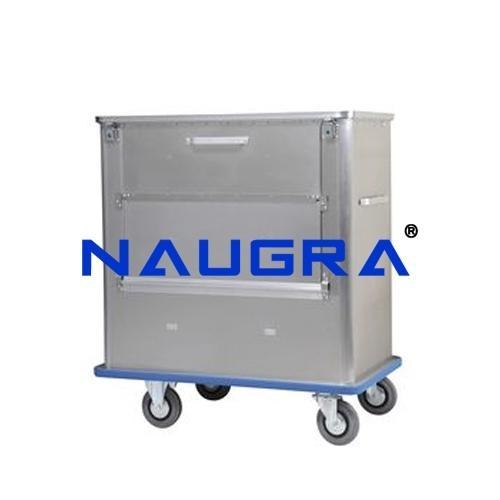 Trolley for Dirty Linen & Waste, S.S. Size: 590 * 480 * 900 mm